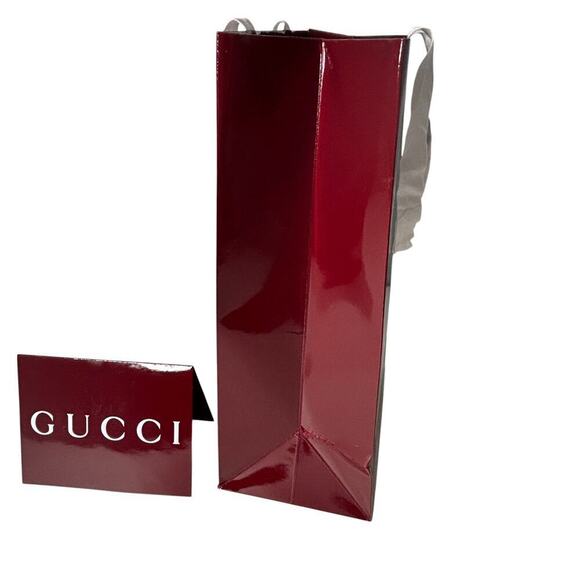 Gucci Tall Shopping Gift Bag with Matching Card Holder - Picture 2 of 4